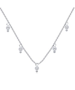 Pretty 5 Pearls of Ocean Silver Necklace SPE-3290